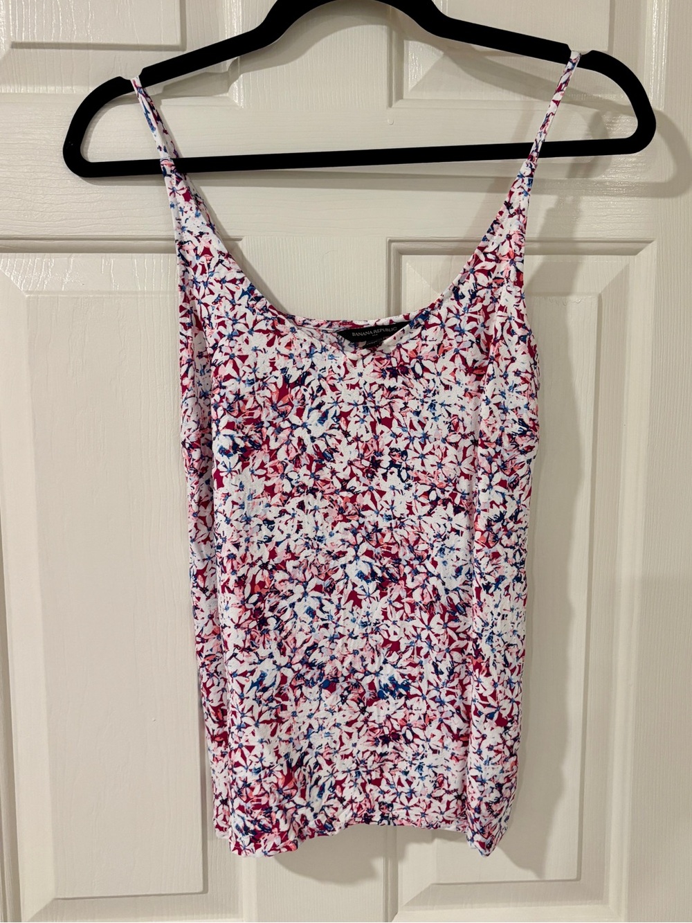 Banana Republic Floral Pink, White, and Blue Cami